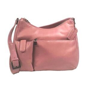 NWT Pink Leather Worthington Adjustable Strap Organizer Bag